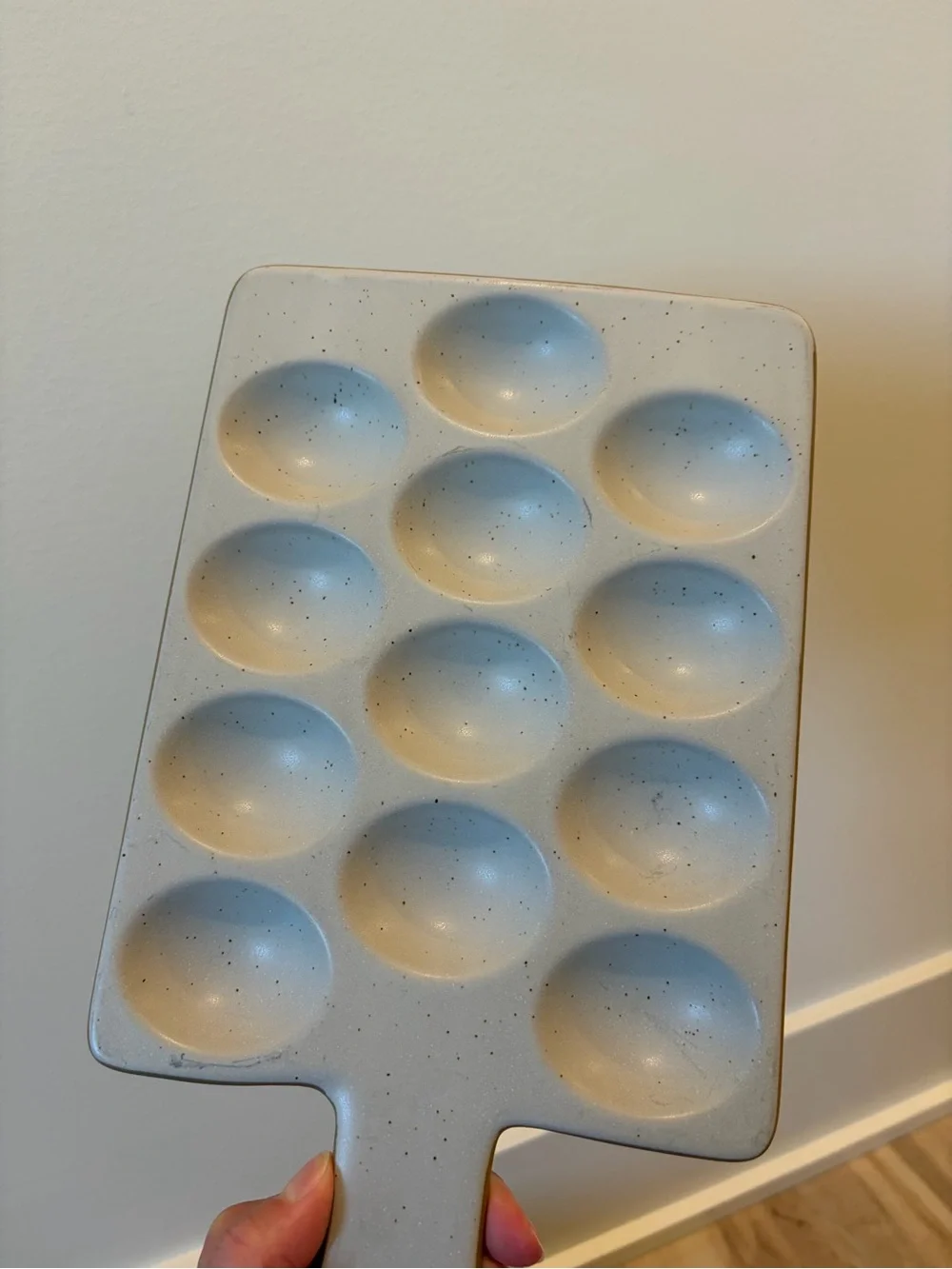 Hearth & Hand White Speckled Stoneware Deviled Egg Serving Tray Platter